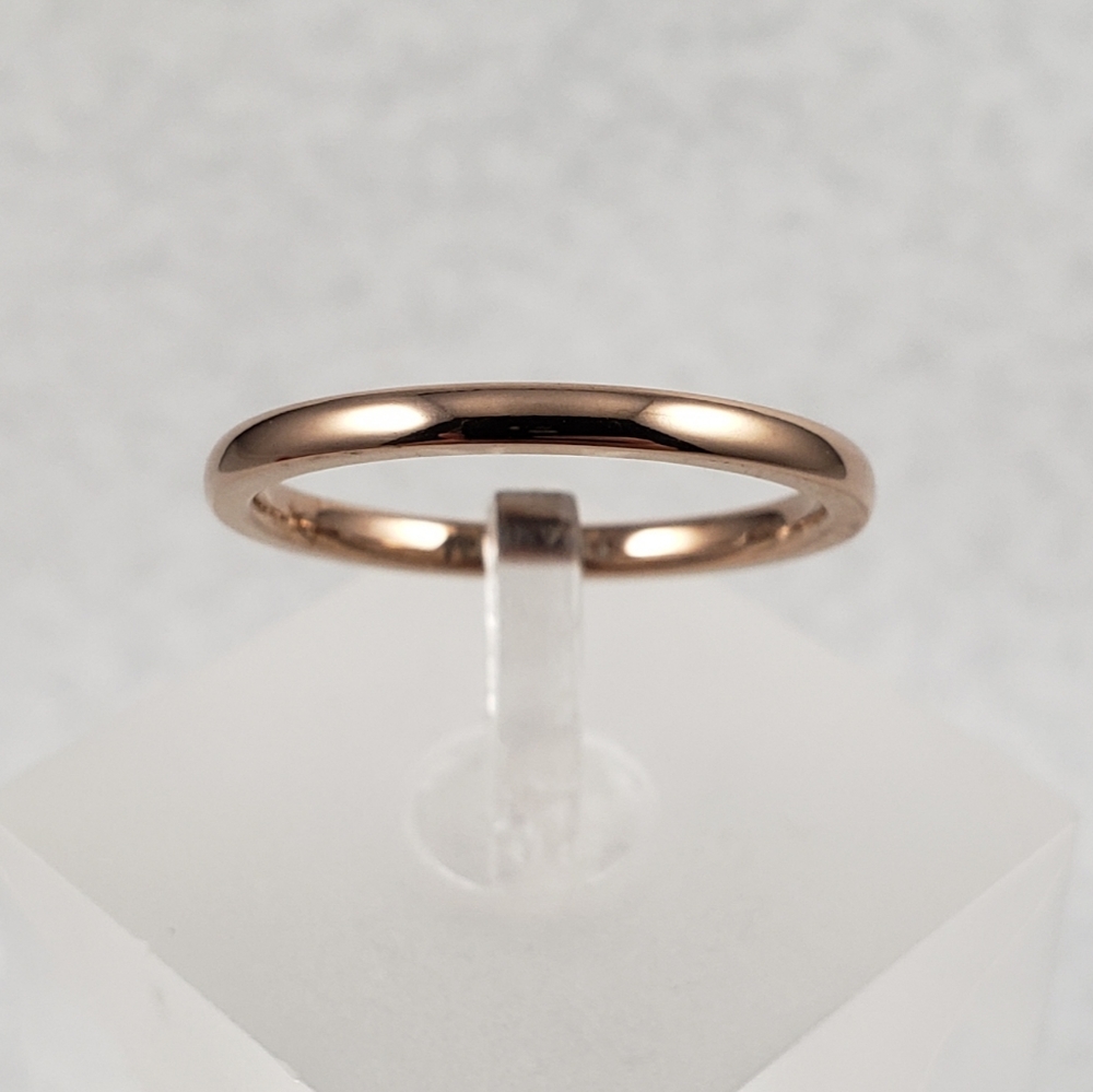 2mm Rose Gold Titanium Band